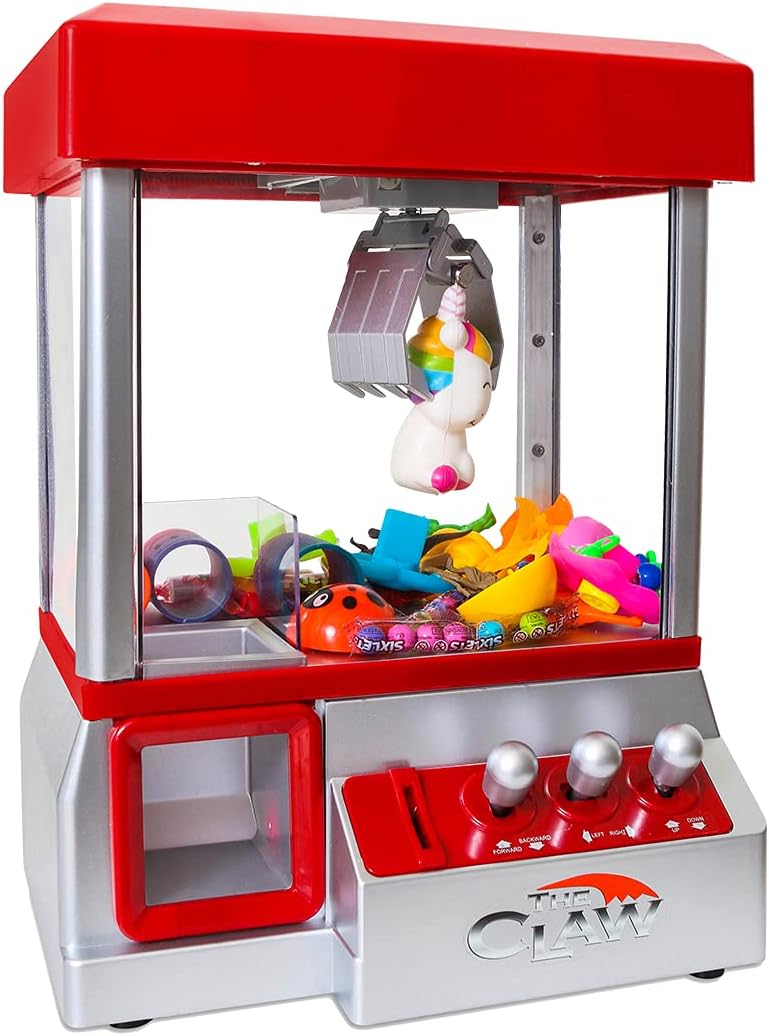 Bundaloo Claw Machine Arcade Game with Sound, Cool Fun Mini Candy Grabber Prize Dispenser Vending Toy for Kids, Boys & Girls