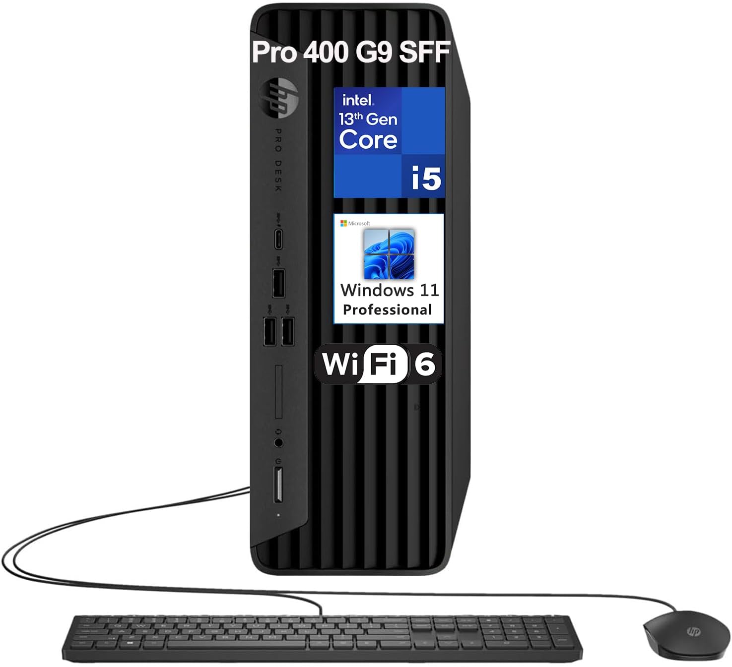 HP Prodesk 400 G9 SFF Small Form Factor Business Desktop Computer, 13th Gen Intel 14-Core i5-13500 (Beat i7-12700), 16GB DDR4 RAM, 1TB PCIe SSD, WiFi 6, Keyboard and Mouse, Windows 11 Pro, AZ-XUT