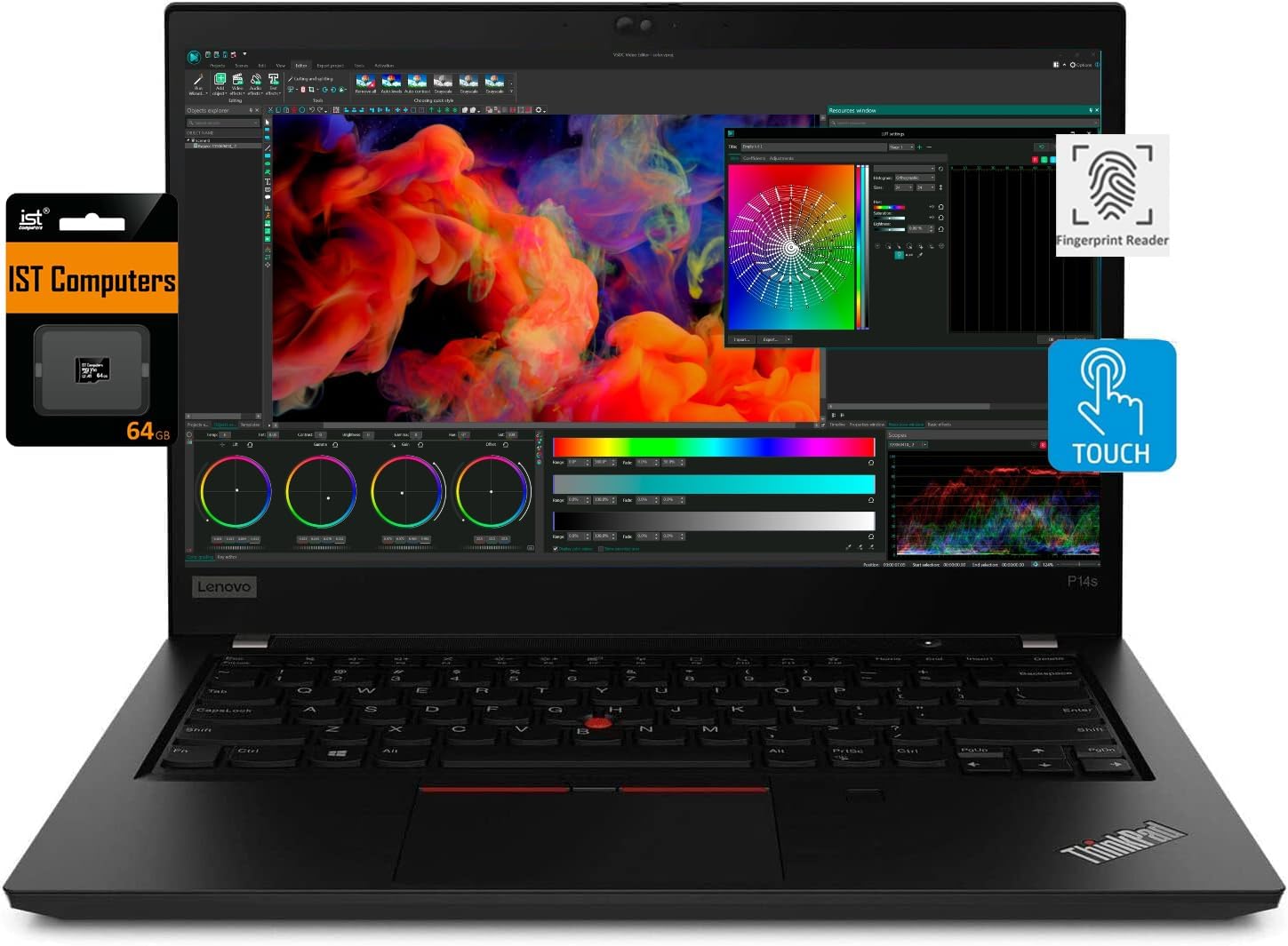 Lenovo ThinkPad P14s Mobile Workstation Laptop for Designer, Architecture, Engineering (14″ FHD Touchscreen, AMD 8-core Ryzen 7 Pro 5850U (Beat i7-1165G7), 32GB RAM, 2TB SSD) FP, Win 11 Pro, Black