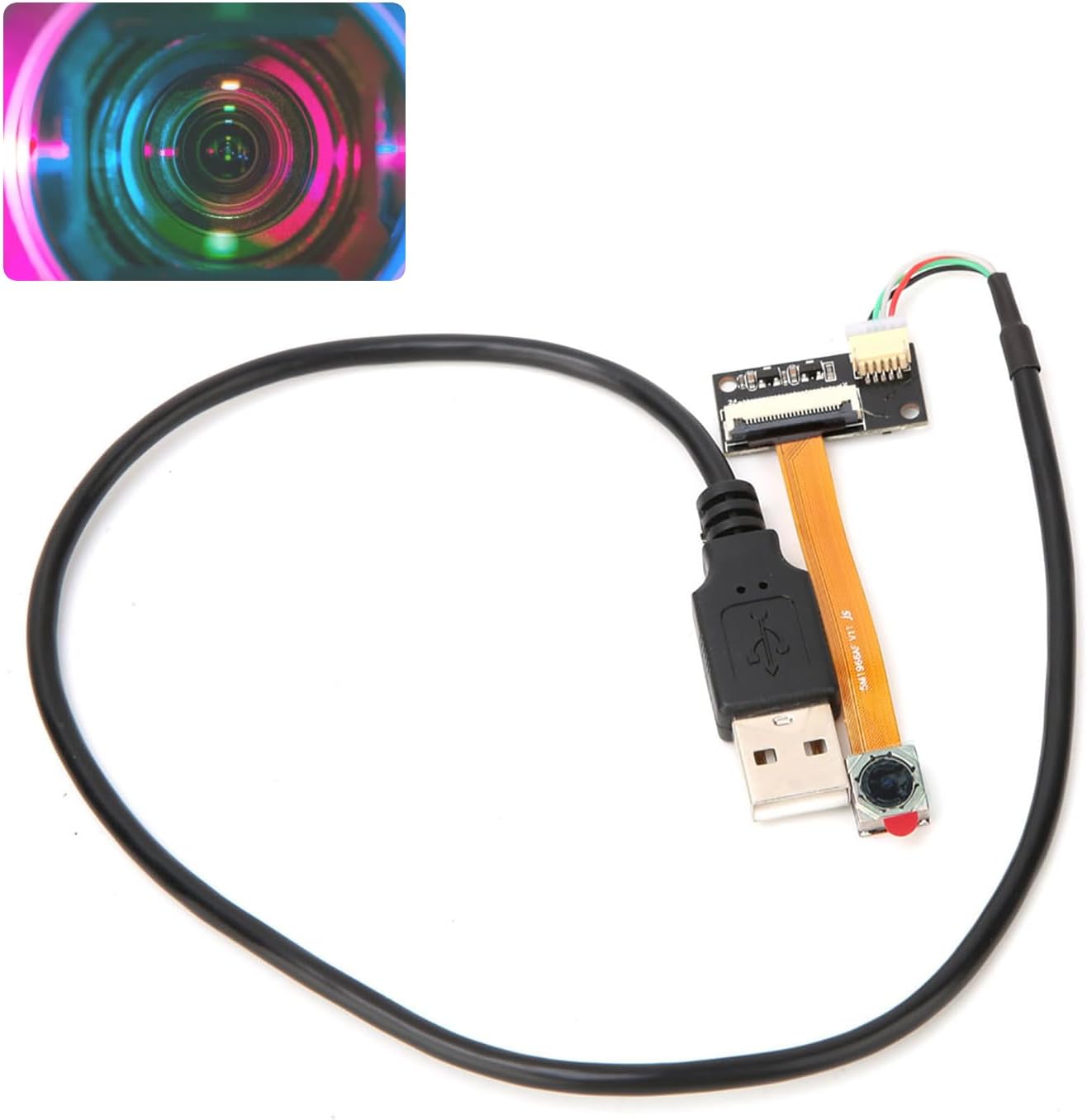 HD USB Camera Module, OV5640 5MP 2592 * 1944P 15FPS Camera Module with 60° Viewing and Auto Focus OTG UVC for Android Windows Linux Mac Widely Used in Security Monitoring,Industrial Equipment