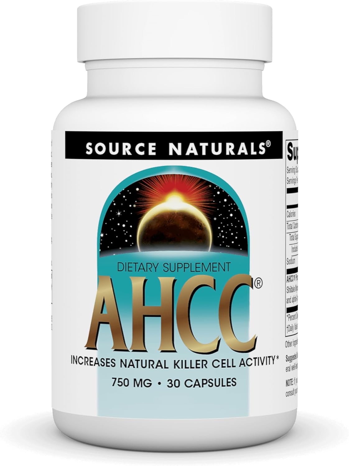 Source Naturals AHCC 750 mg Increases Natural Killer Cell Activity* – 30 Capsules