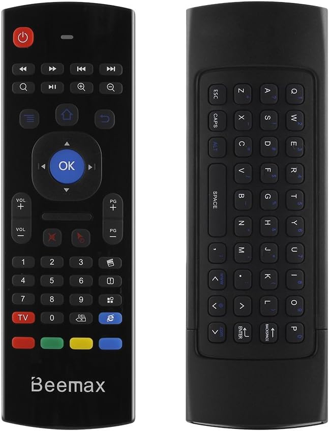 MX3 Fly Air Mouse Remote with Keyboard AMGUR 2.4G Mini Wireless Keyboard Air Mouse Combos IR Learning Remote Control for Android TV Box Raspberry Pi, PS3,PS4,XBOX 360, Mini PC, Google Smart TV Remote