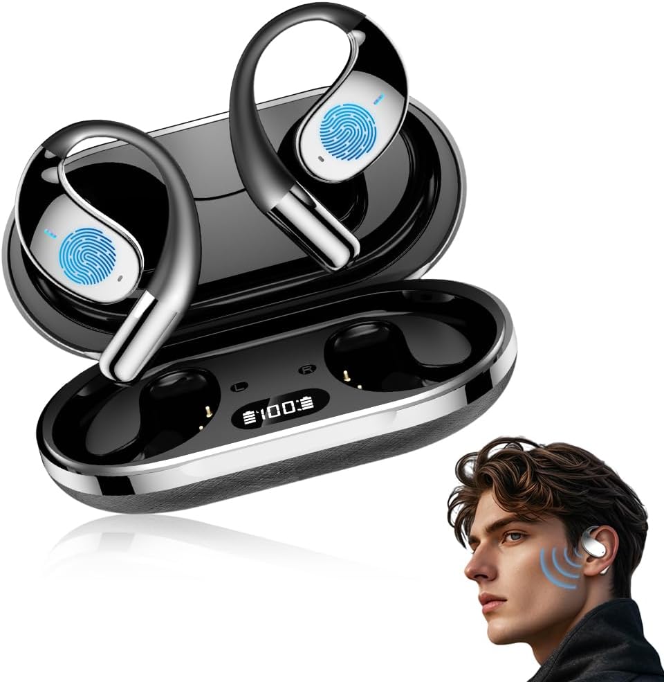 AI Translator Earbuds, 2025 New Language Translator Earphone 3 in 1 Real Time Translation Device Languages, Wireless Bluetooth EarbudsFit iOS and Android Suitable for Travel Learning (Black)