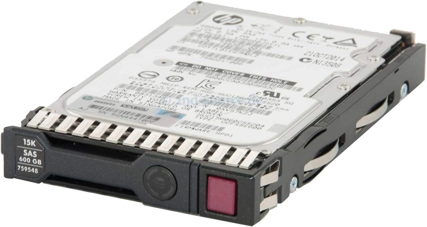 HP Office Hard Drive Hot-Swap 600 Cache 2.5-Inch Internal Bare or OEM Drives 759212-B21