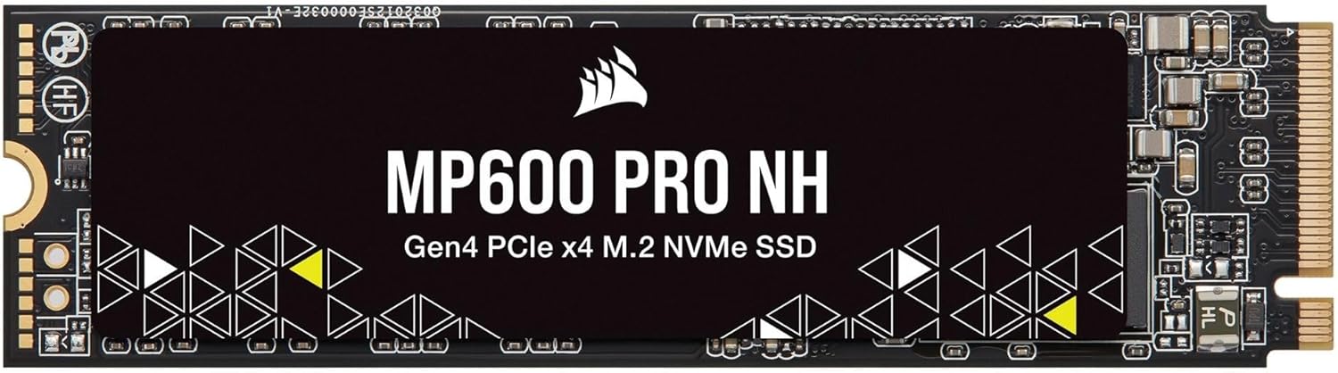 Corsair MP600 PRO NH 1TB PCIe Gen4 x4 NVMe M.2 SSD – High-Density TLC NAND – M.2 2280 – DirectStorage Compatible – Up to 7,000MB/sec – No Heatsink