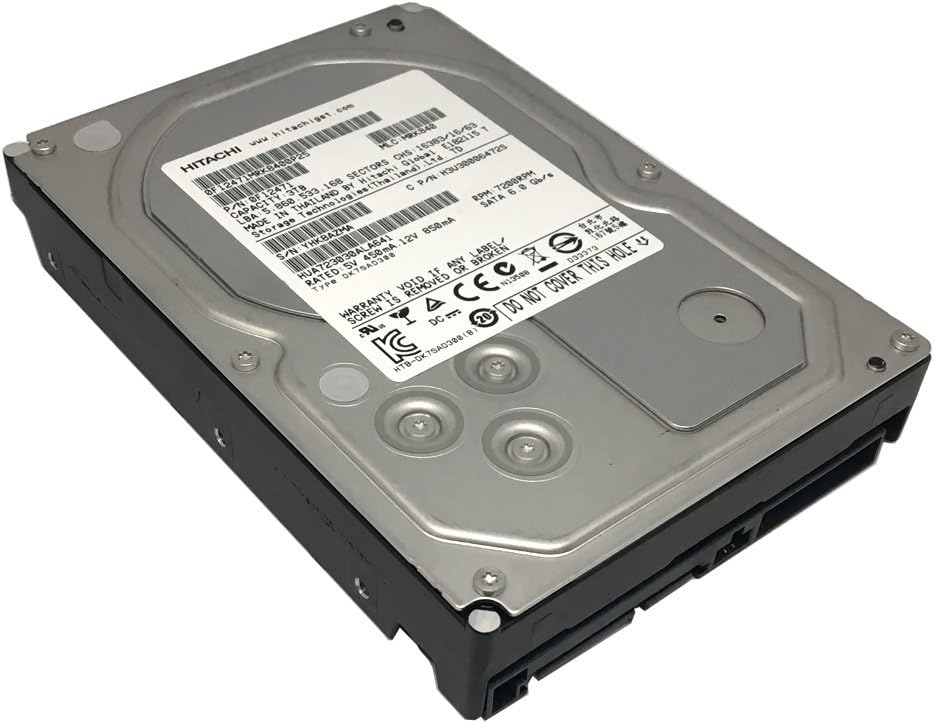 Hitachi Ultrastar 7K3000 (0F12471) 3TB 64MB Cache 7200RPM SATA III (6.0Gb/s) 3.5in Hard Drive – PC/Mac, ,RAID, NAS, CCTV DVR (Renewed)