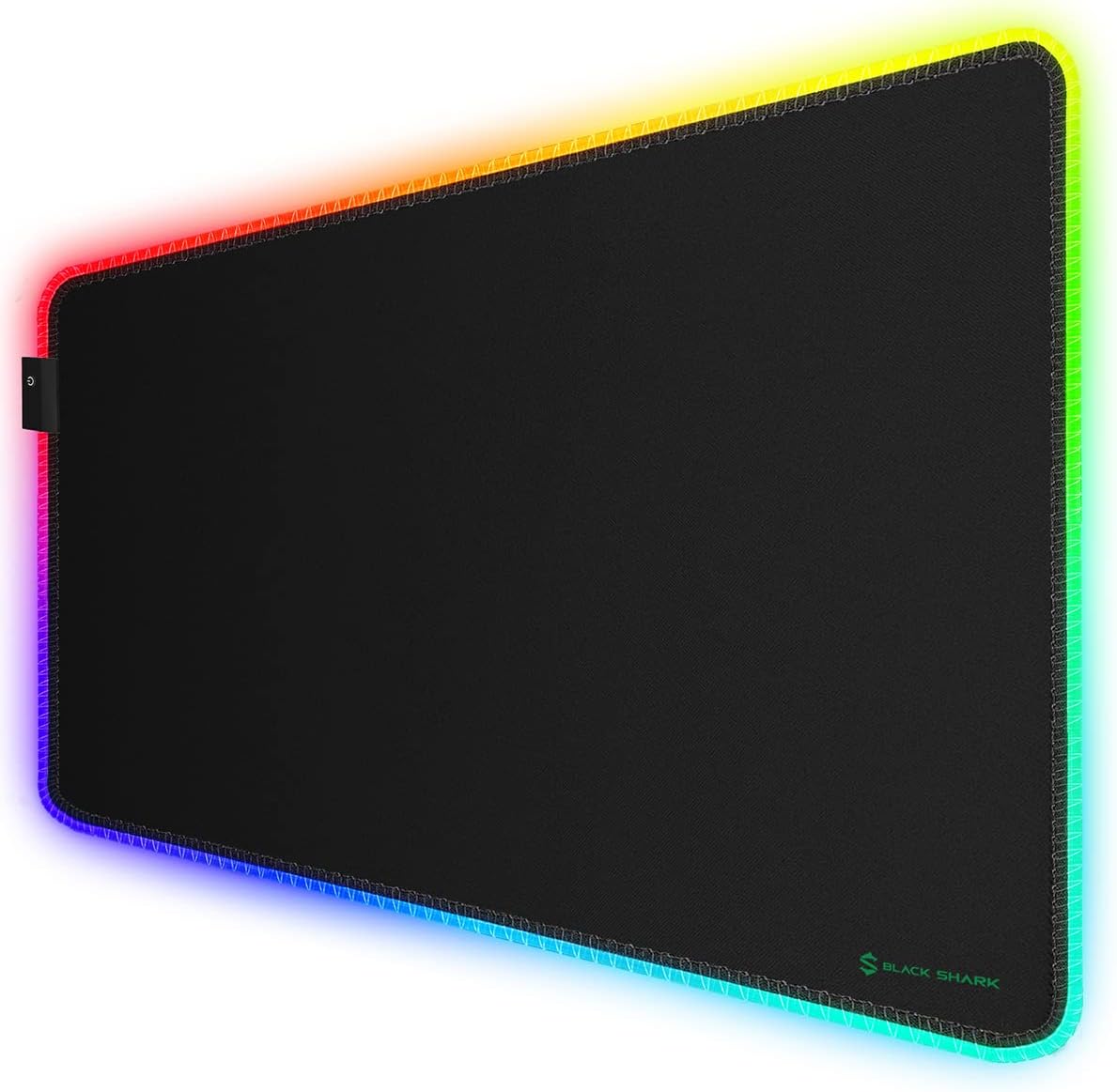 Black Shark RGB Mouse Pad 35.4″x15.75″x0.15″ Extended Desk Mat with Smooth Surface and 11 Lighting Effects, Desk Pad with Anti-Fray Stitched Edges and Non-Slip Rubber Base, Gaming Mouse Pad Manta P7