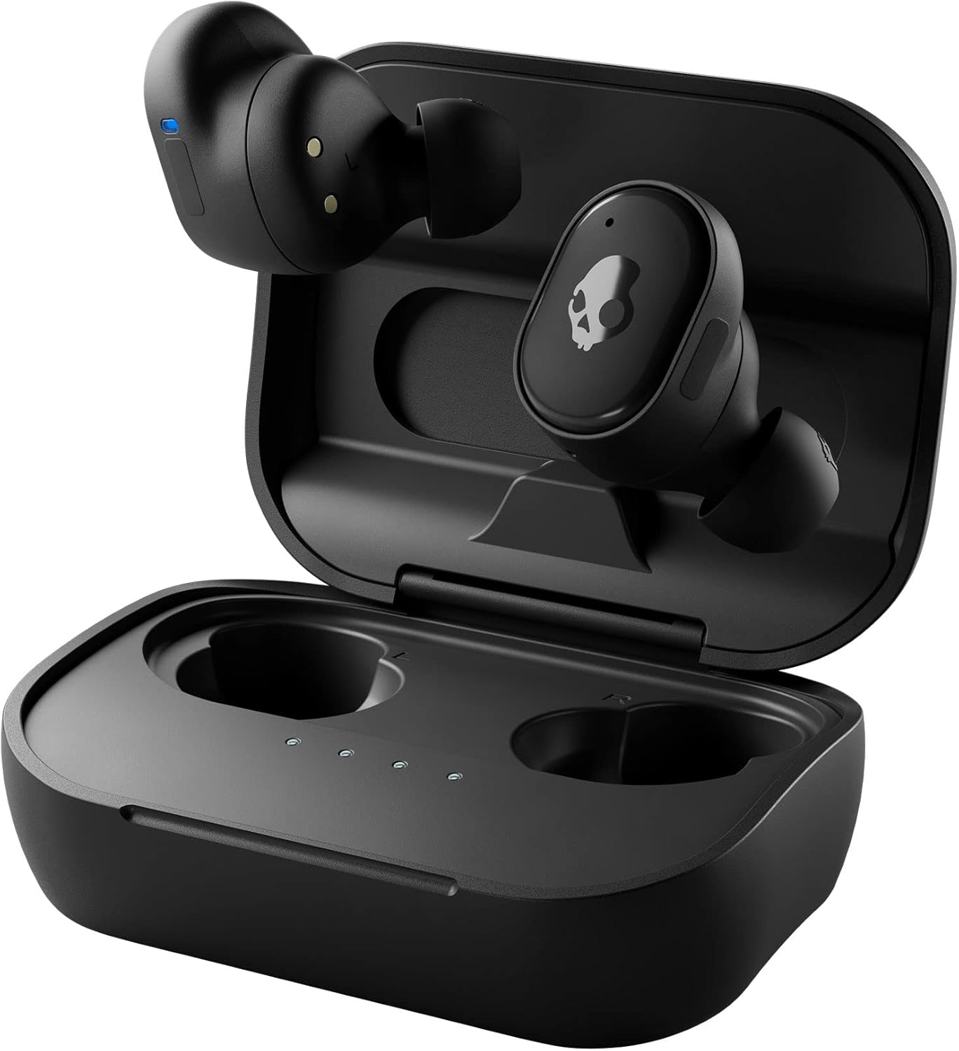 Skullcandy Grind In-Ear Wireless Earbuds, 40 Hr Battery, Skull-iQ, Alexa Enabled, Microphone, Works with iPhone Android and Bluetooth Devices – True Black