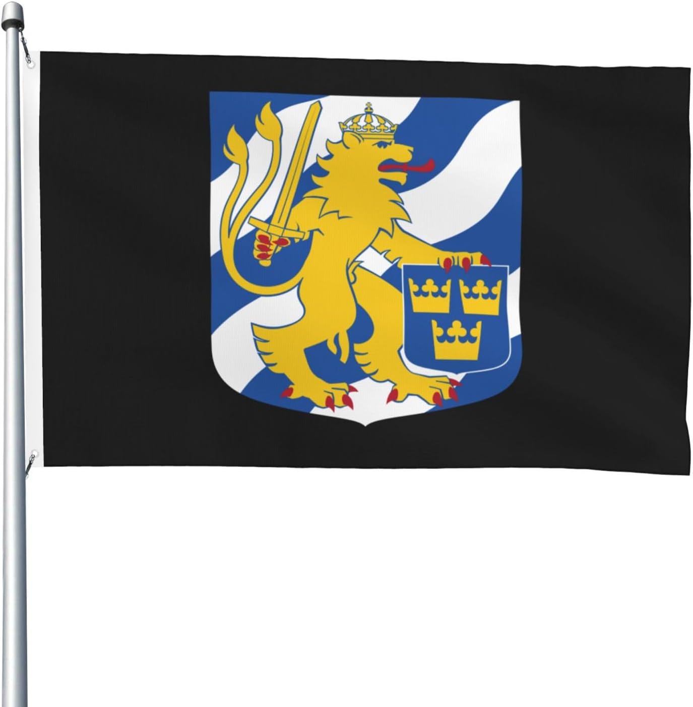 Coat Of Arms Of Gothenburg Flags Outdoor 4×6 Ft Polyester Flag Garden Decor Flag Patio Party Banner School Flag Workday Banner Holiday Flag 2 Brass Grommets