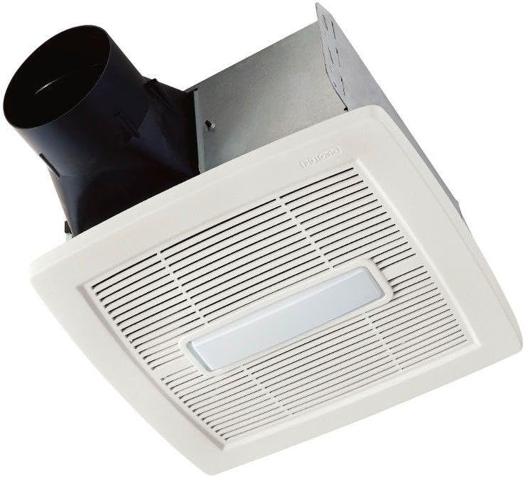 Broan-NuTone AEN110L AEN Invent ENERGY STAR Certified Single-Speed Ventilation Fan with LED Light, 110 CFM 1.0 Sones, White