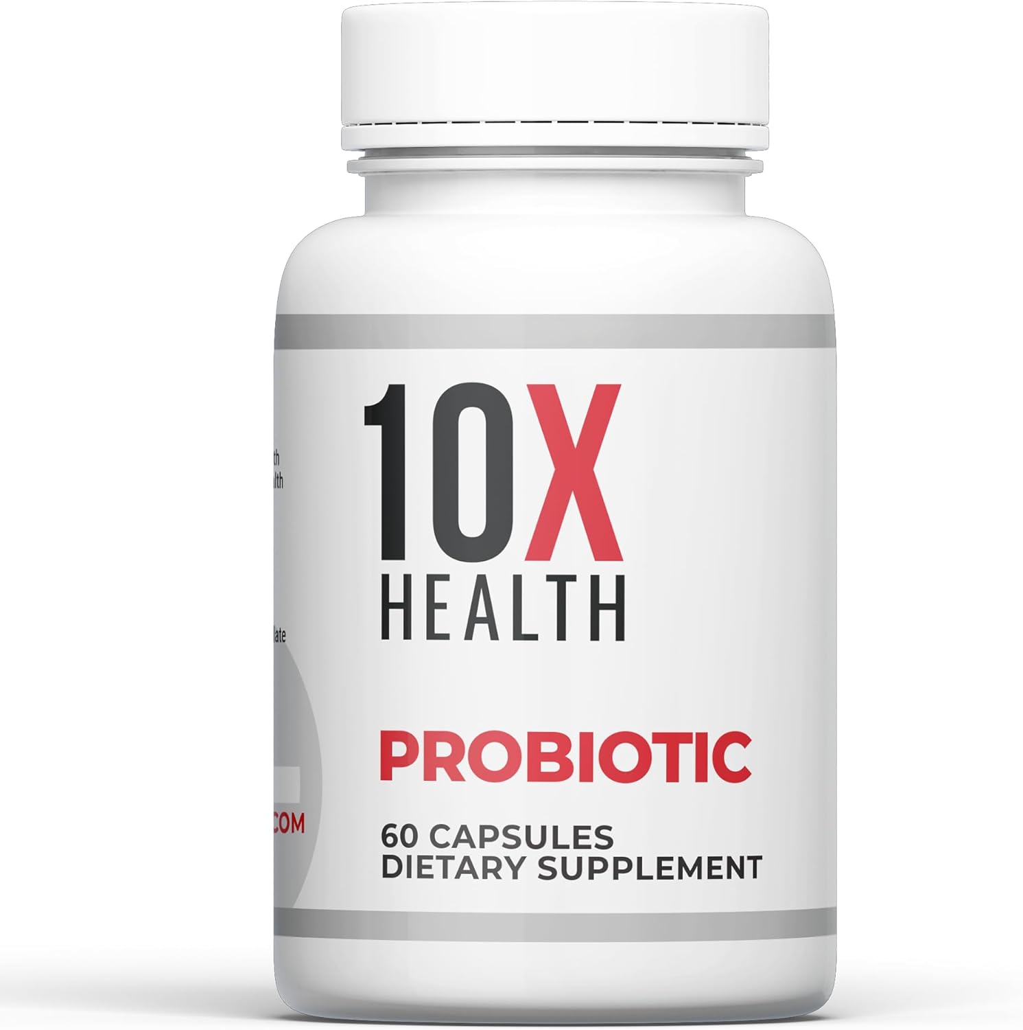 10X Health Probiotics – Immune Support Supplement & Probiotics for Digestive Health w/Lactobacillus Acidophilus, Rhamnosus & Bifidobacterium Longum, Dietary Supplements w/Essential Enzymes (60 Caps)