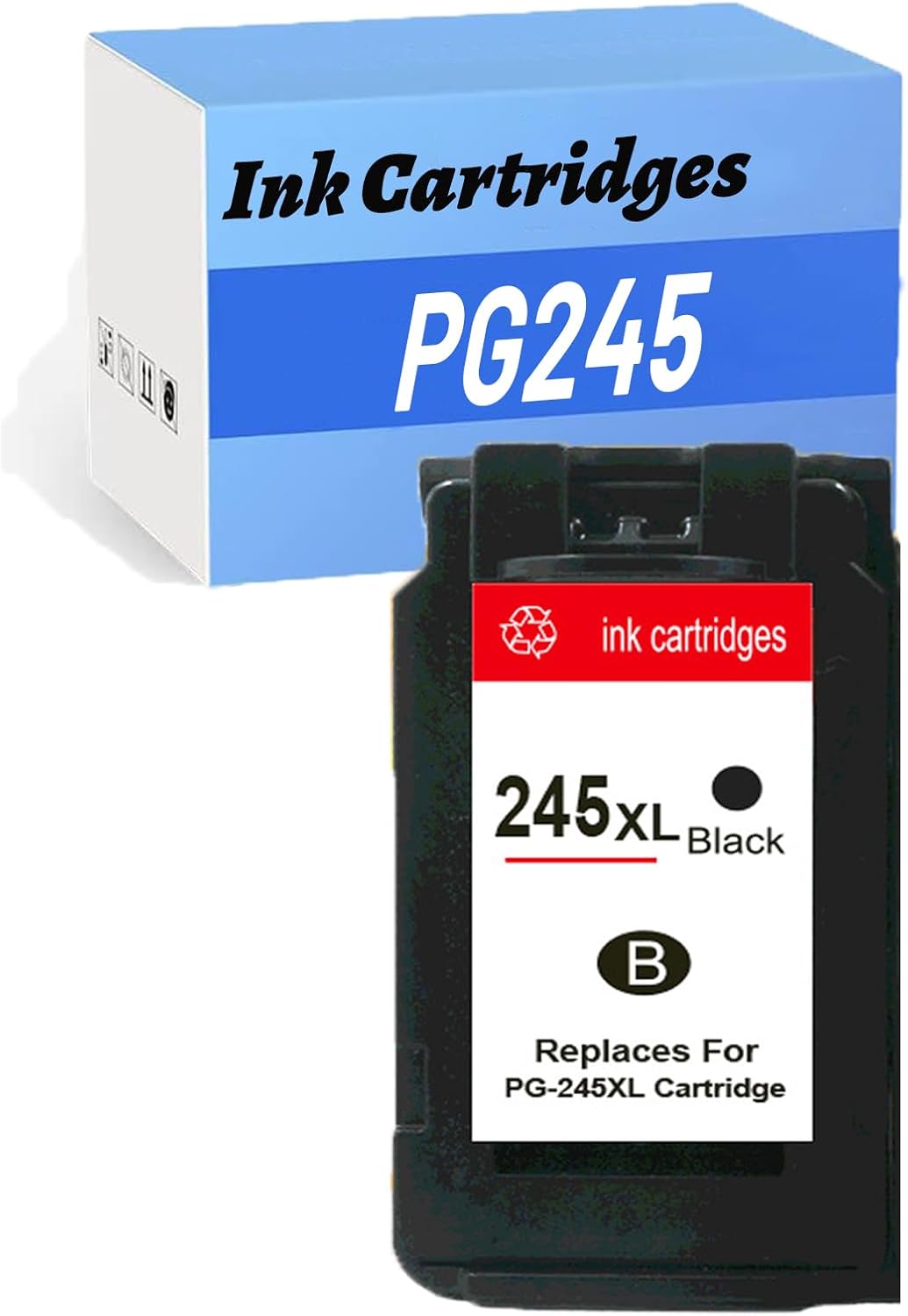 YANHAO Compatible for Canon PG245 CL246 Ink Cartridges for Printer Models IP2820 MG2525 MG2420 MG2924 MG3020 MX492 MG2920 Black