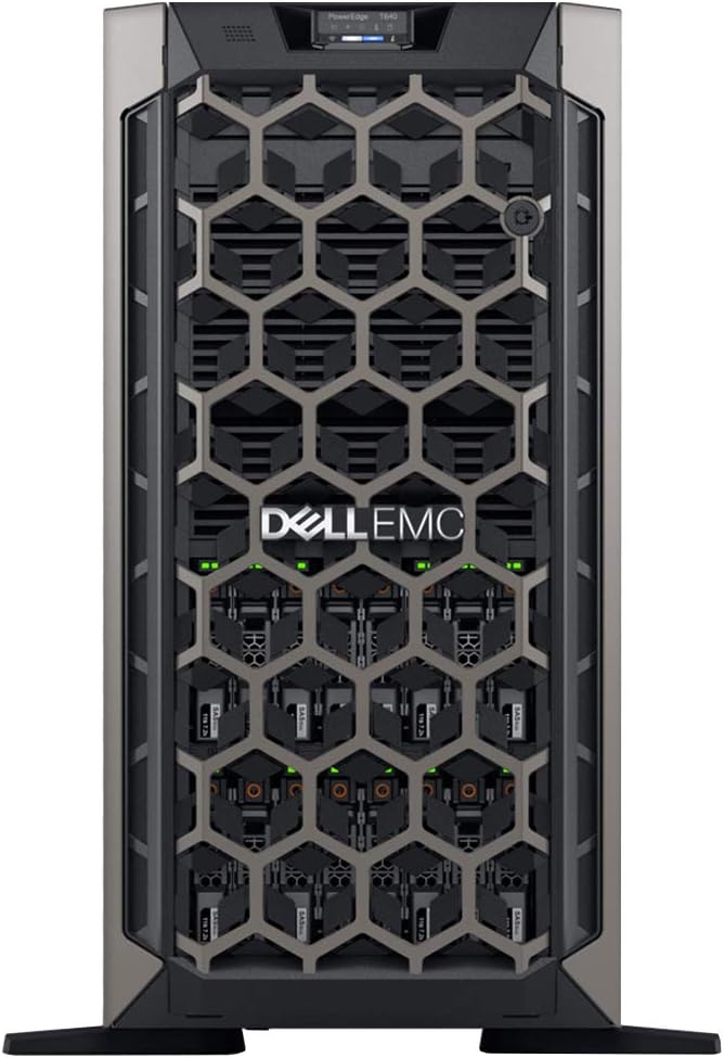 Dell PowerEdge T440 Tower Server with 2 Intel Silver 4110 8-core CPUs, 64GB DDR4, 8TB 12Gb SAS HDDs, RAID (Renewed)