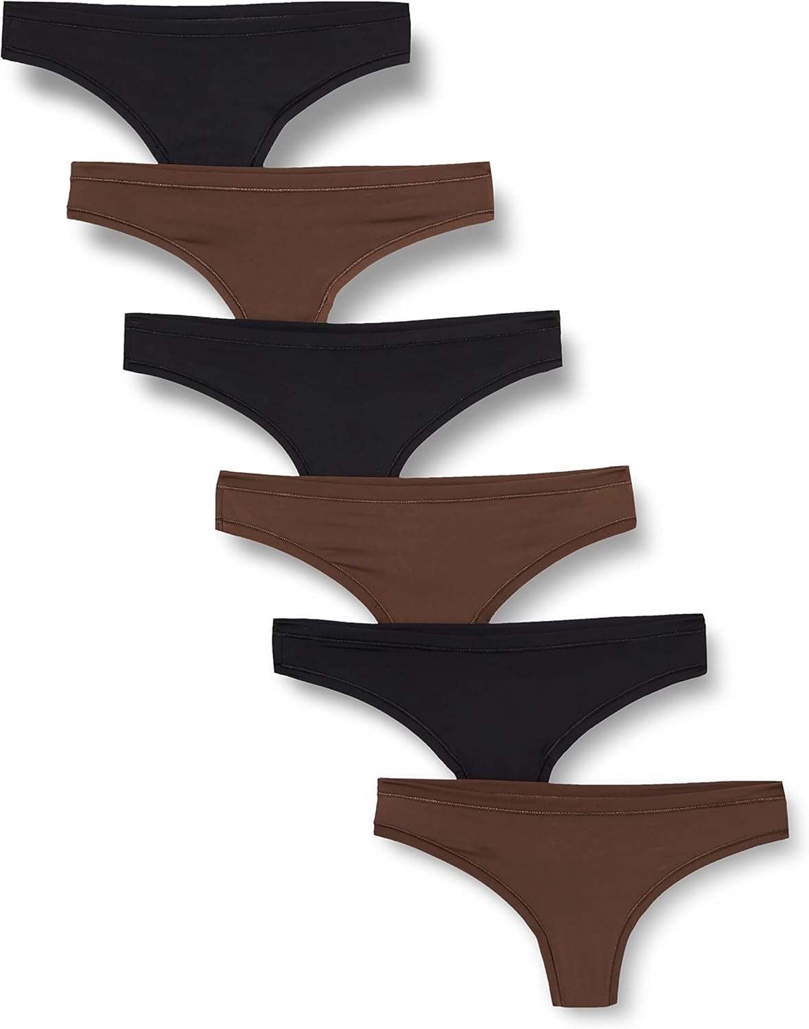 Amazon Essentials Women’s Thong Underwear (Available in Plus Size), Pack of 6