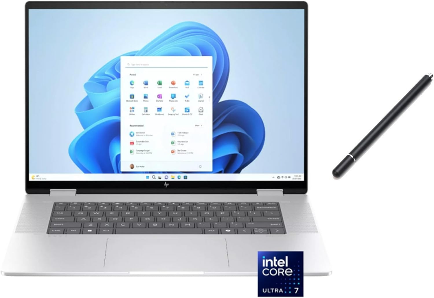 HP Envy 2-in-1 16″ 2K Touch-Screen Laptop | Intel Core Ultra 7 155U |Intel Graphics | 5MP IR Camera | Backlit | Silver | 16GB RAM DDR5 | 1024GB SSD | Windows 11 Home | Bundle with Stylus Pen