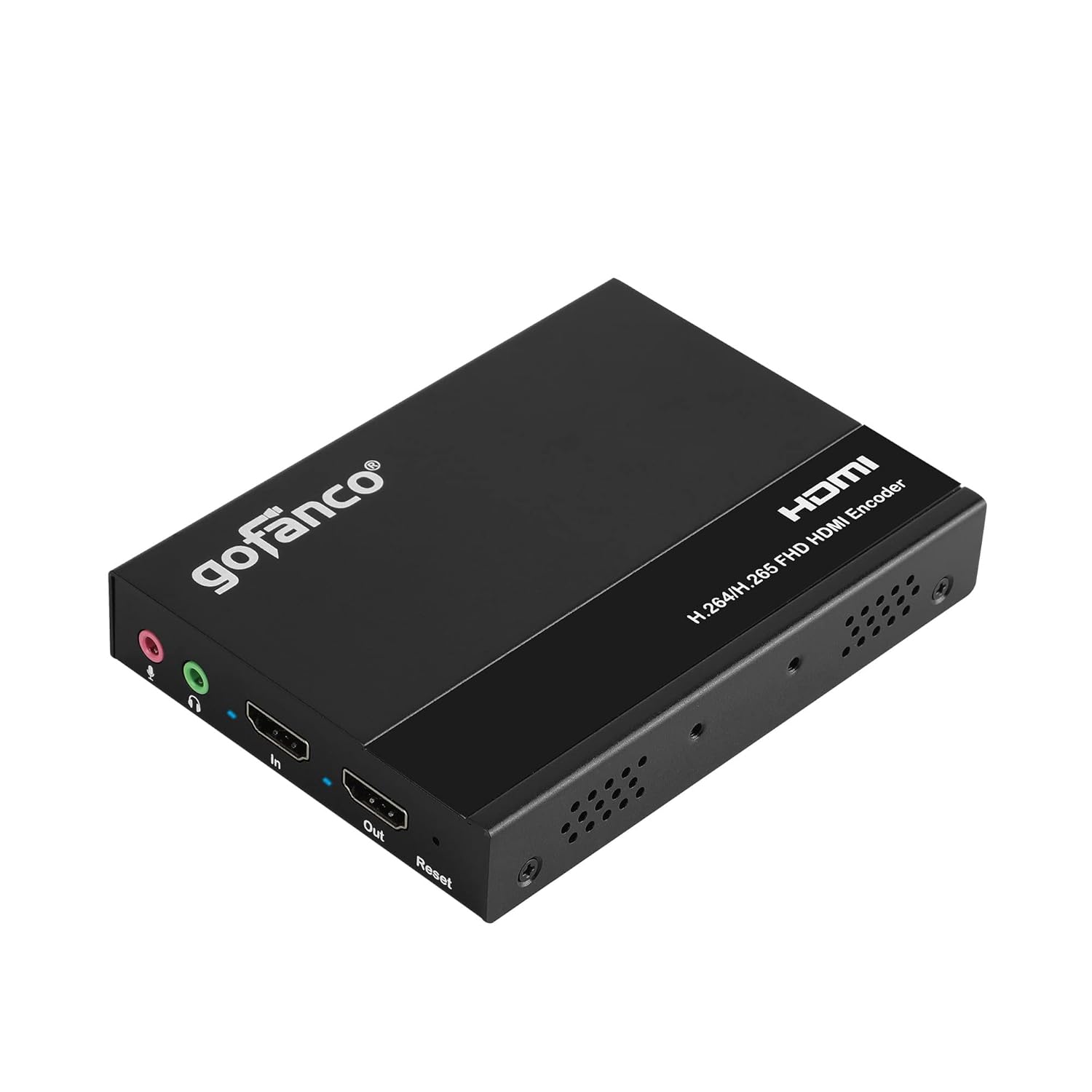 gofanco H.265 H.264 HDMI IPTV Encoder – 1080p @60Hz, Loopout, Audio Extraction/Embedding, GUI, Live Stream/Broadcast YouTube, Facebook, Twitch, VLC Software, RTSP, RTMP, RTMPS, HLS, Multicast