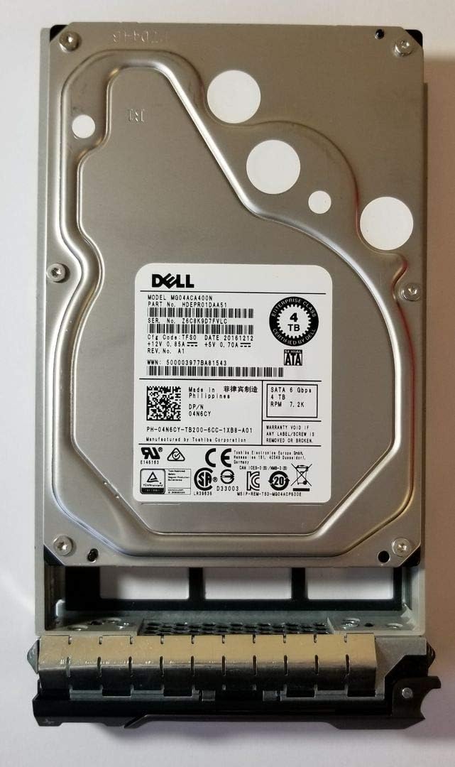 Toshiba 4TB HDD 7.2K RPM 3.5″ 6Gb/s SATA Hard Disk Drive Model: MG04ACA400N DP/N: 4N6CY