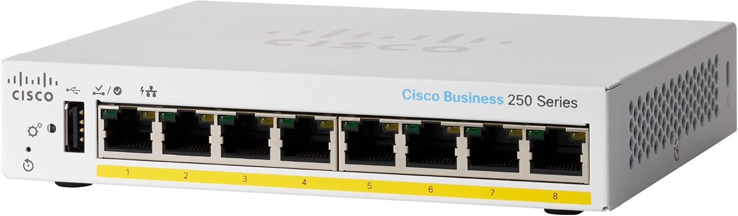 Cisco Business CBS250-8PP-D 8-Port Smart Switch (Renewed)