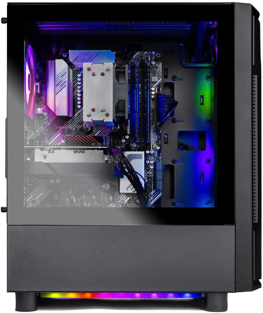 Skytech Shadow Gaming PC, Ryzen 5 7600X 4.7 GHz (5.3GHz Turbo Boost), AMD RX 7600 8GB GDDR6, 1TB SSD, 16GB DDR5 RAM 5200, 650W Gold PSU, Wi-Fi, Win 11 Home