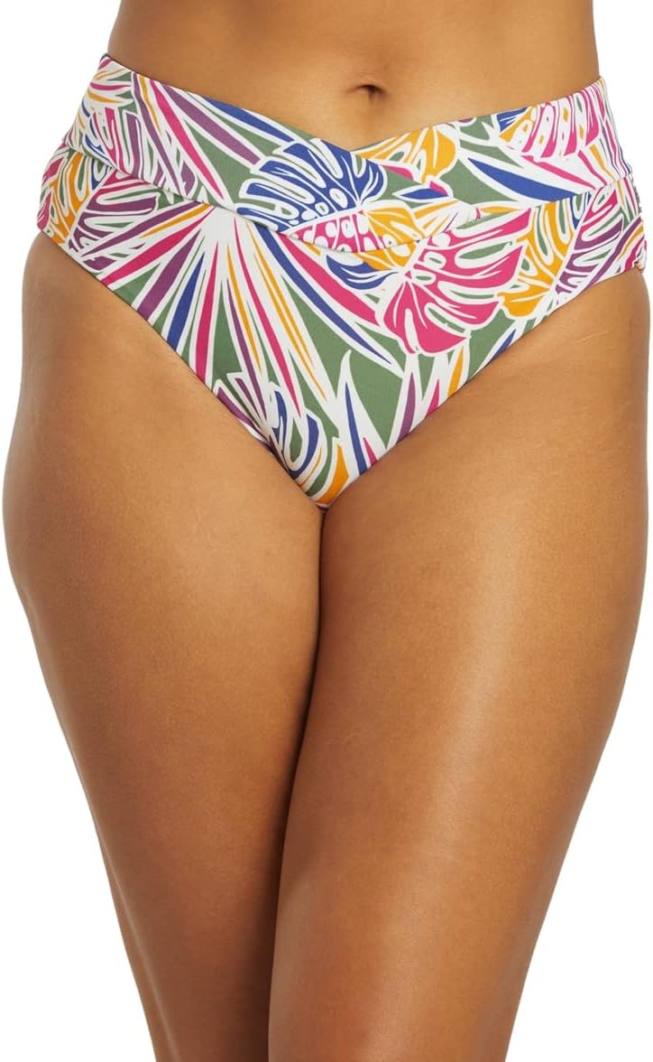 Sporti Active Tropical Palm High Waisted Cheeky Swim Bottom – Tropical Palm – X-Small