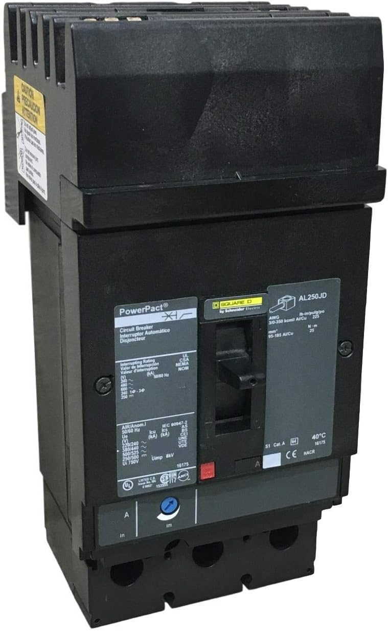 SCHNEIDER ELECTRIC 600-Volt 225-Amp JDA36225 Molded Case Circuit Breaker 600V 225A