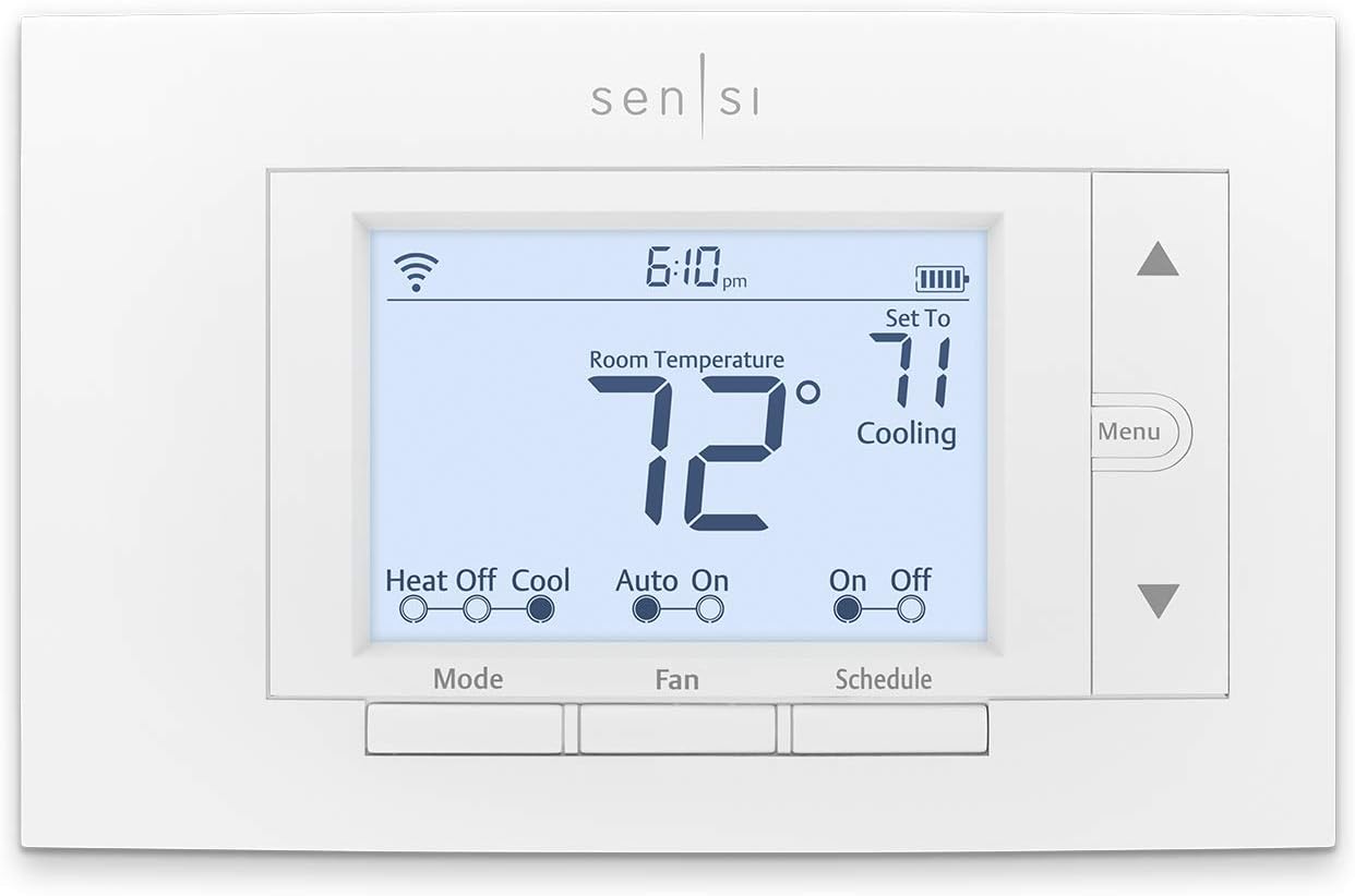 Emerson Sensi Wi-Fi Smart Thermostat for Smart Home, Pro Version, Works with Alexa, Energy Star Certified, (1F87U-42WF)