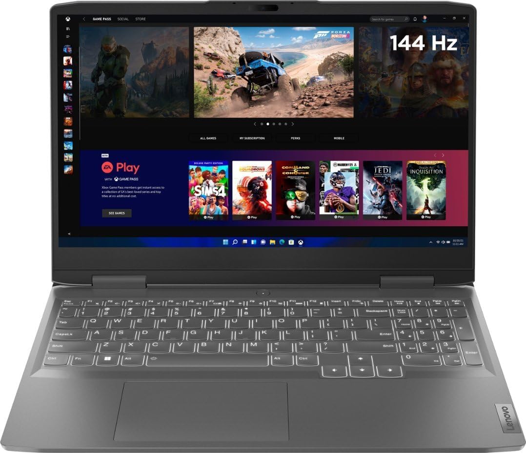 Lenovo LOQ 15.6″ Gaming Laptop 1920 x 1080(FHD), Intel Core i5-13420H, 8-core, 4.6GHz, 16GB DDR5 Memory 1TB SSD, NVIDIA GeForce RTX 3050, Backlit KB, Windows 11, Storm Grey, W/GaLiMu