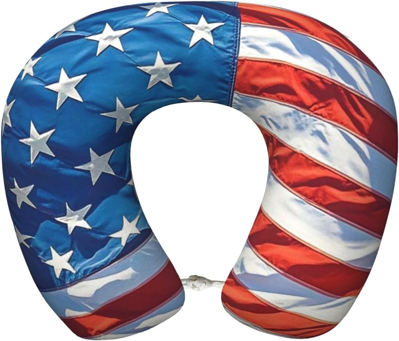 Travel Neck Pillow U Shape Memory Foam Travel Pillow American Flag Airplane Pillow for Sleeping Comfortable Support Pillow for Head Support Neck Pillows for Trains Self-Driving Cars Travel Essentials