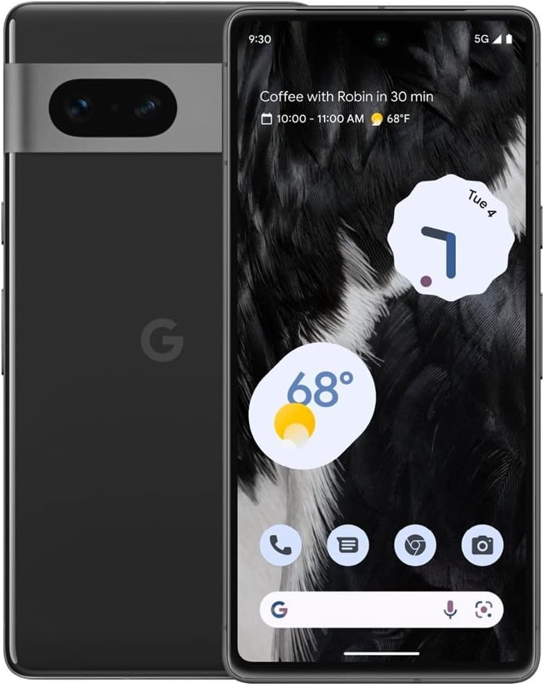 Google Pixel 7 5G, US Version, 128GB, Obsidian – Unlocked (Renewed)