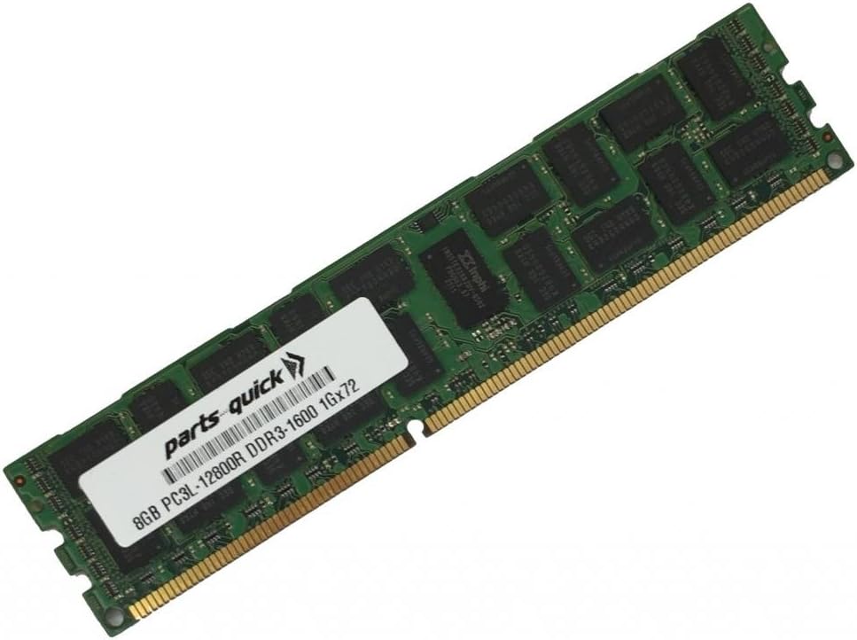 8GB DDR3 for Dell Precision Workstation T3600 Server PC3L-12800 1600MHz ECC Registered Low Voltage DIMM