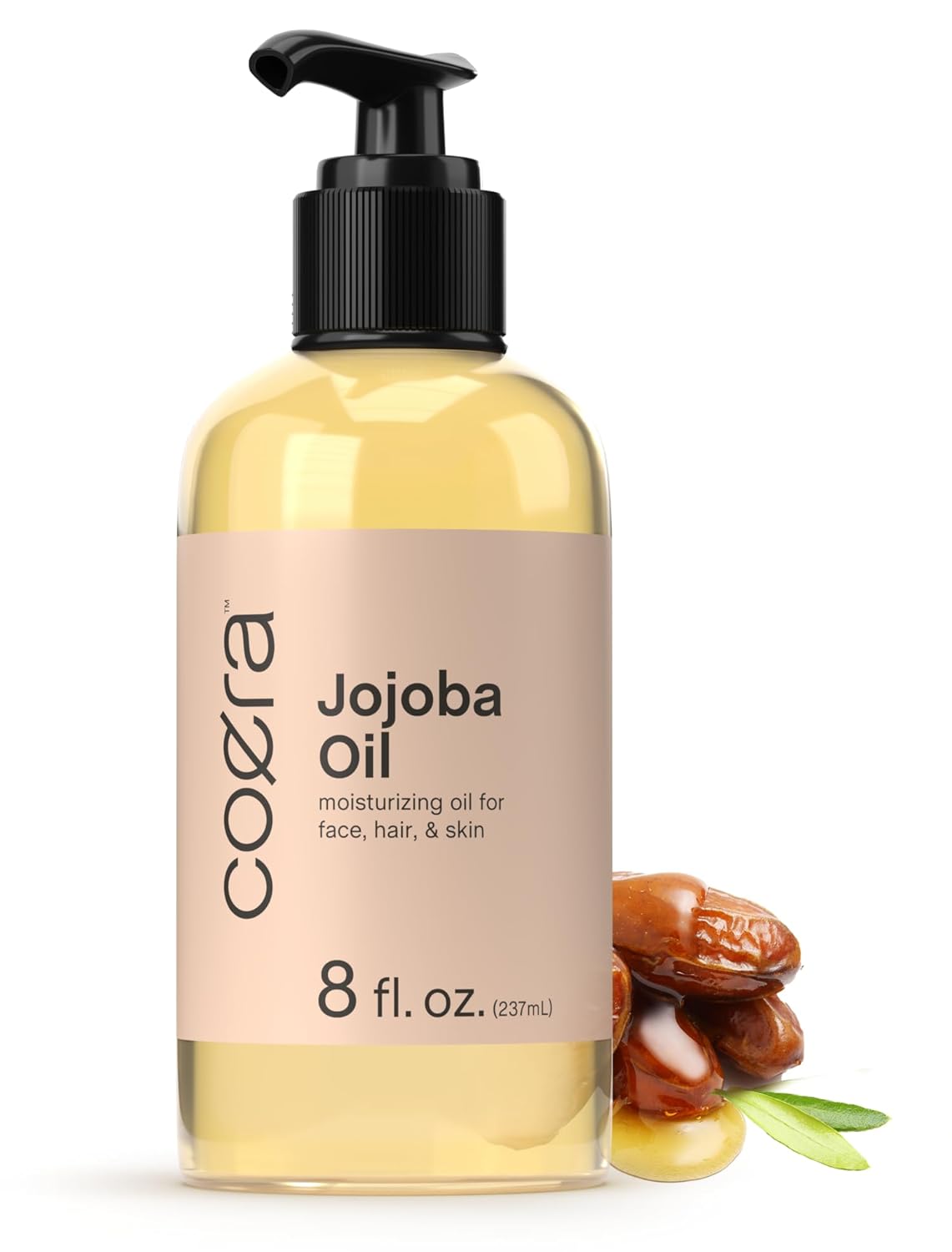 Coera Jojoba Oil | 8 fl oz | Moisturizing Oil for Face, Hair & Skin | Free of Parabens, SLS, & Fragrances