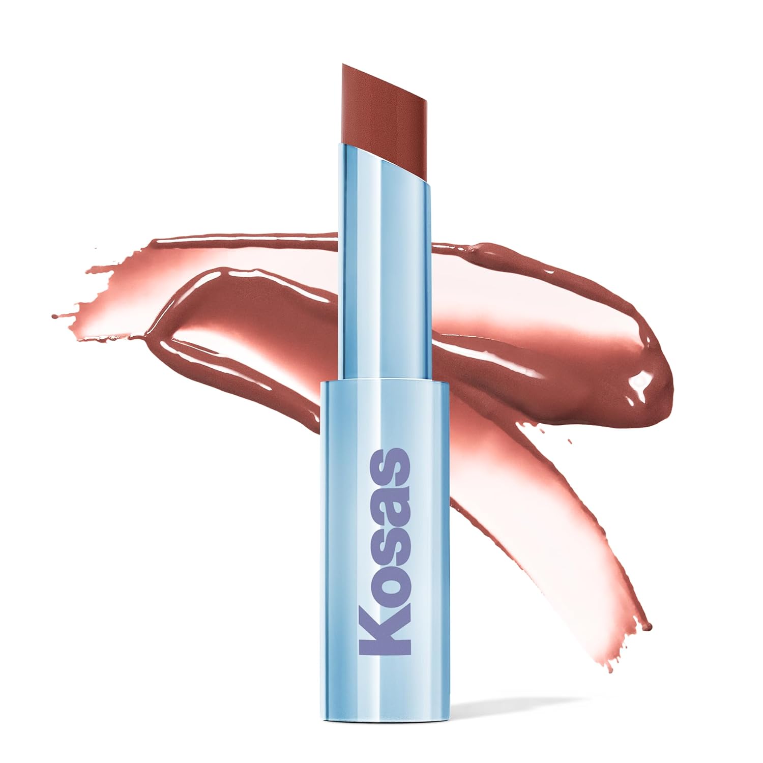 Kosas Wet Stick Moisturizing Shiny Sheer Lipstick with Ceramides, Hyaluronic acid, Peptides and Mango Butter – Soothes, Softens, and Moisturizes Lips – Tropic Bliss