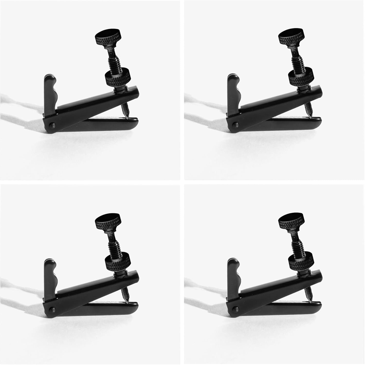 MI&VI Cello Fine Tuners Adjusters – Stainless Steel 4 Pcs (Stable Black – 3/4-4/4 Size)