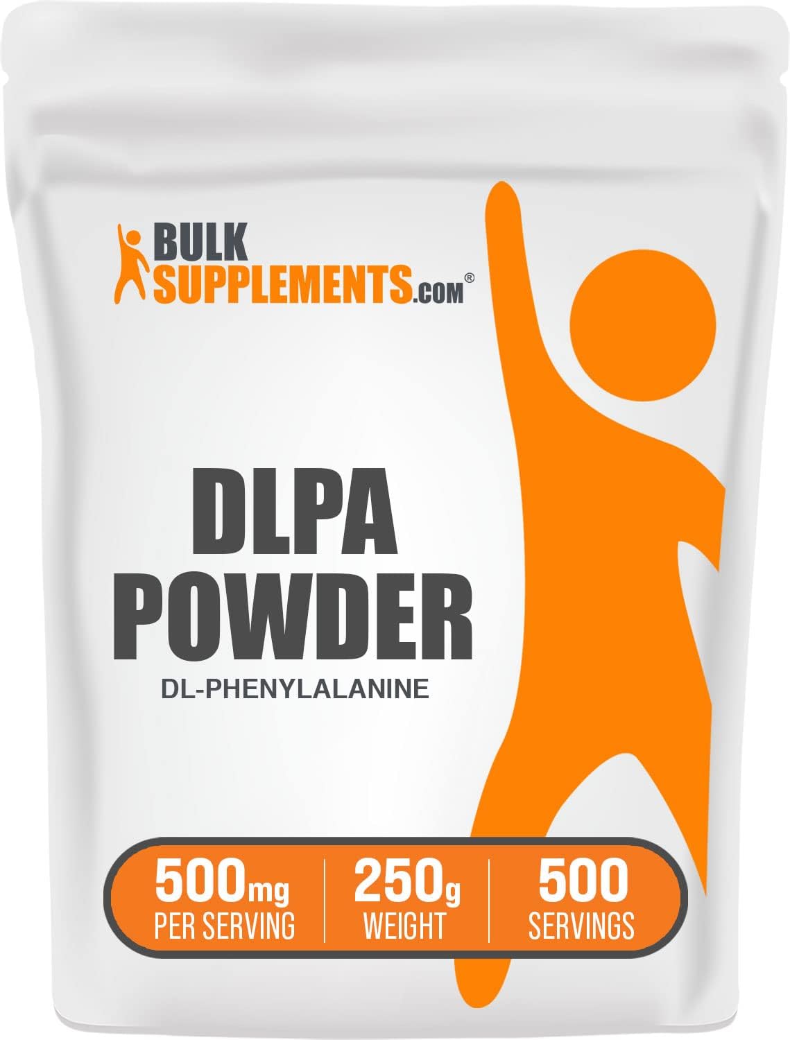 BulkSupplements.com DL-Phenylalanine Powder – DLPA Powder, DL-Phenylalanine 500mg – DLPA Supplements, Amino Acid – Gluten Free, 500mg per Serving, 250g (8.8 oz) (Pack of 1)