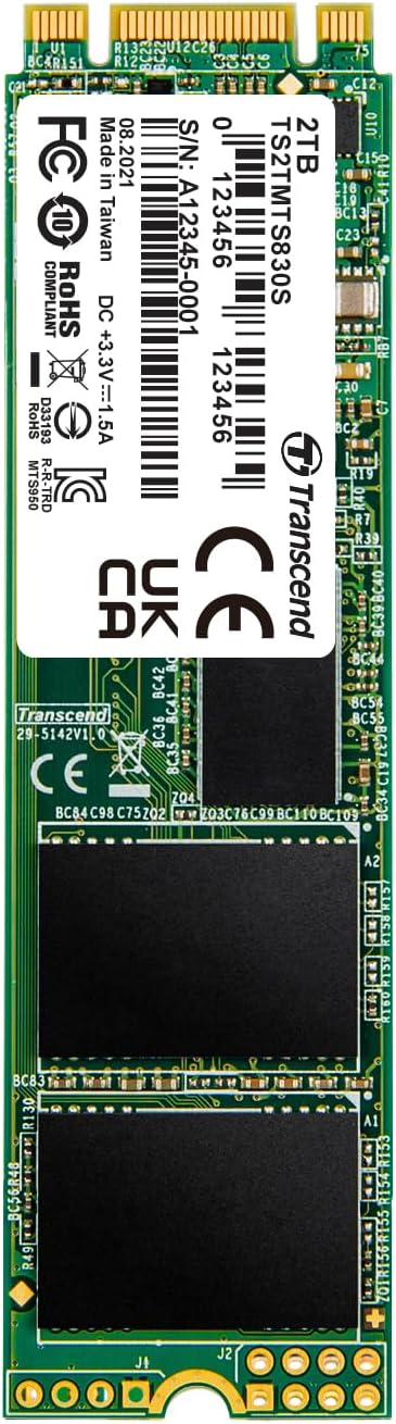 Transcend 2TB SATA III 6GB/s MTS830S M.2 2280 Solid State Drive – TS2TMTS830S