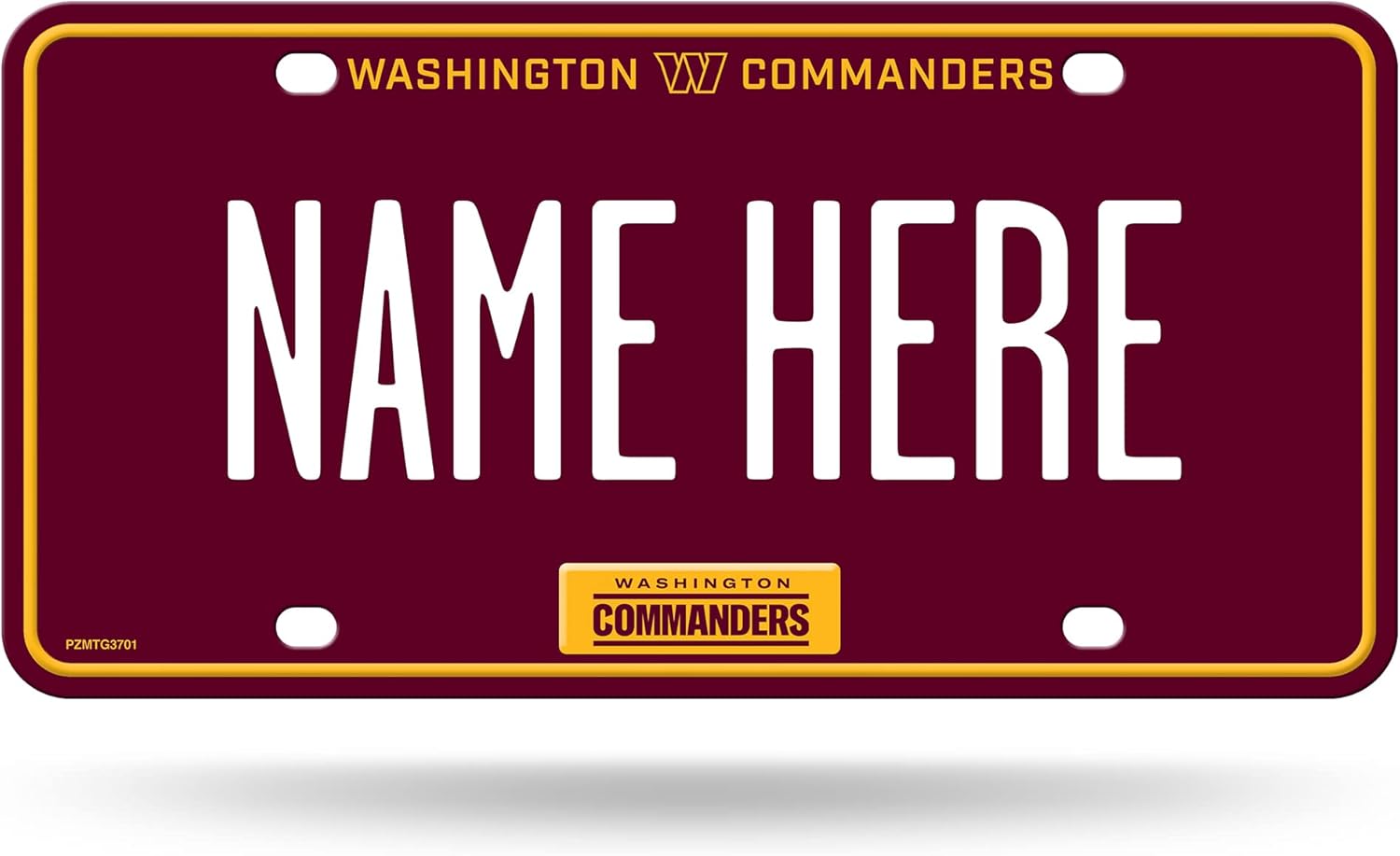 Rico Industries NFL Football Washington Commanders Personalized Metal Auto Tag 8.5″ x 11″ – Great for Truck/Car/SUV