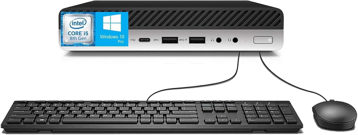 HP EliteDesk 800 G4 Mini Grade A Desktop, Intel Core i5-8500T Professor, 2.1 GHz, 16GB DDR4 RAM, 512GB SSD, Wi-Fi, Bluetooth, Windows 10 Pro 64 bit (Renewed)