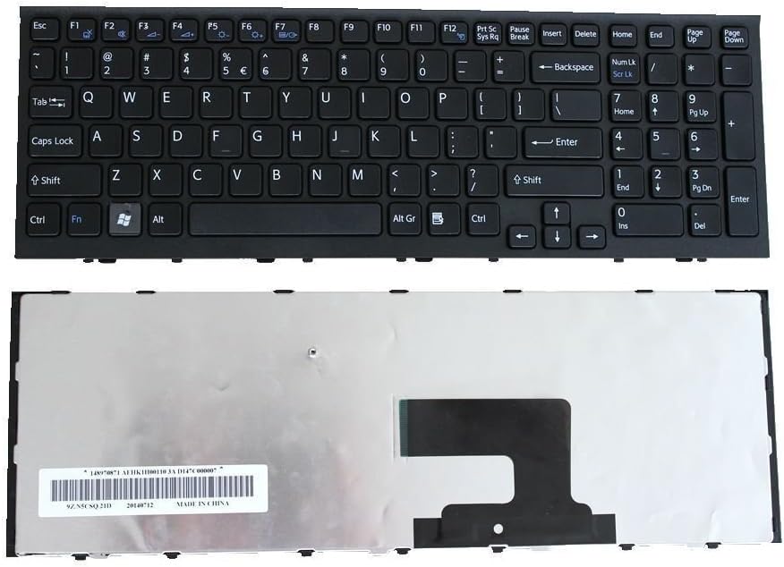 New US Black Laptop Keyboard Replacement for Sony Vaio VPC-EH PCG-71811L PCG-71811M PCG-71811W PCG-71911L PCG-71912L PCG-71913L PCG-71914L