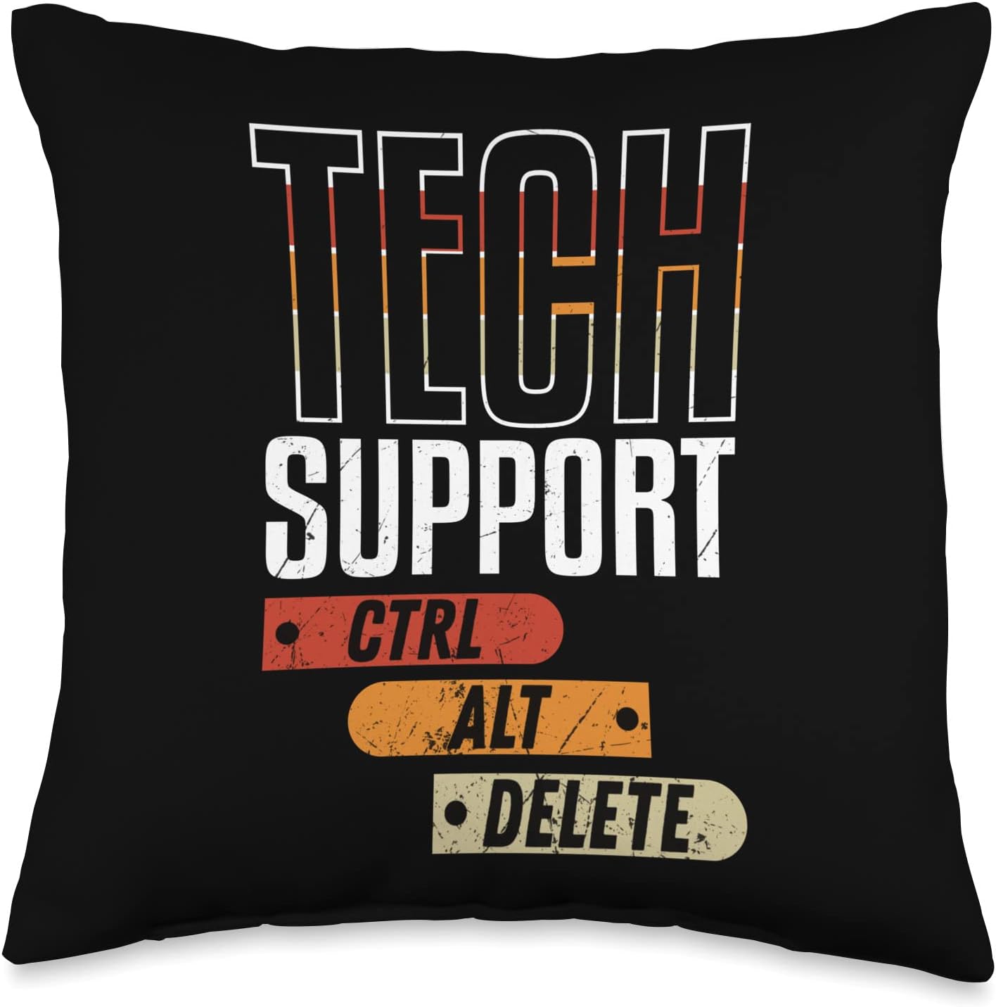 Technical Support Computer PC IT Helpdesk Geek Nerd Design Throw Pillow, 16×16, Multicolor