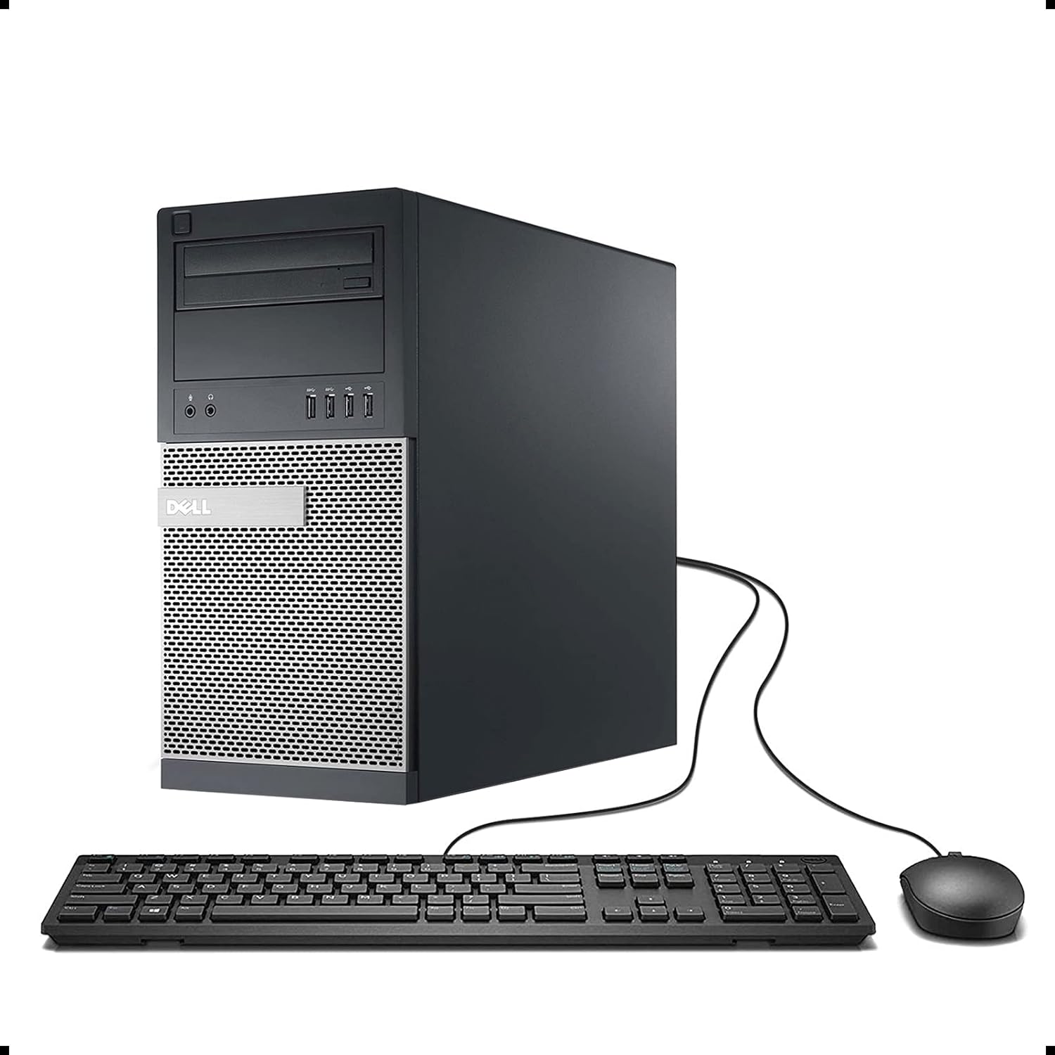 Dell Optiplex 7010 Tower Desktop Computer, Intel i7-3770 Upto 3.9GHz, HD Graphics 4000 4K Support, 32GB RAM, 1TB SSD, DisplayPort, HDMI, DVD, AC Wi-Fi, Bluetooth – Windows 10 Pro (Renewed)