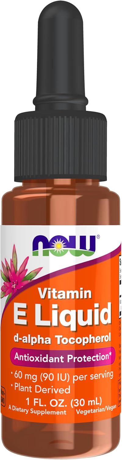 NOW Foods Supplements, Natural Vitamin E Liquid (D-Alpha Tocopherol), Antioxidant Protection*, 1-Ounce