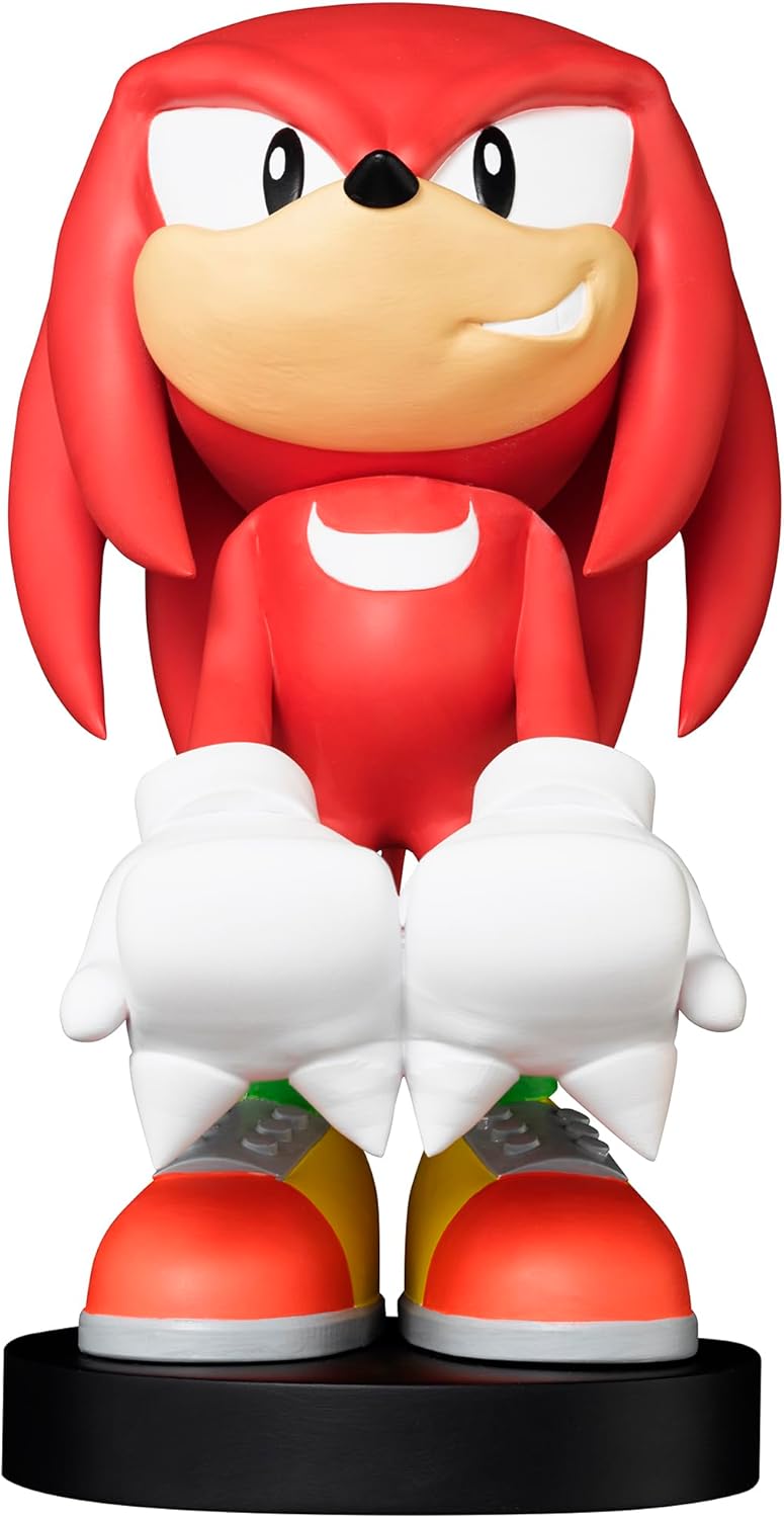 Exquisite Gaming: SEGA: Knuckles – Original Mobile Phone & Gaming Controller Holder, Device Stand, Cable Guys, Sonic The Hedgehog Licensed Figure