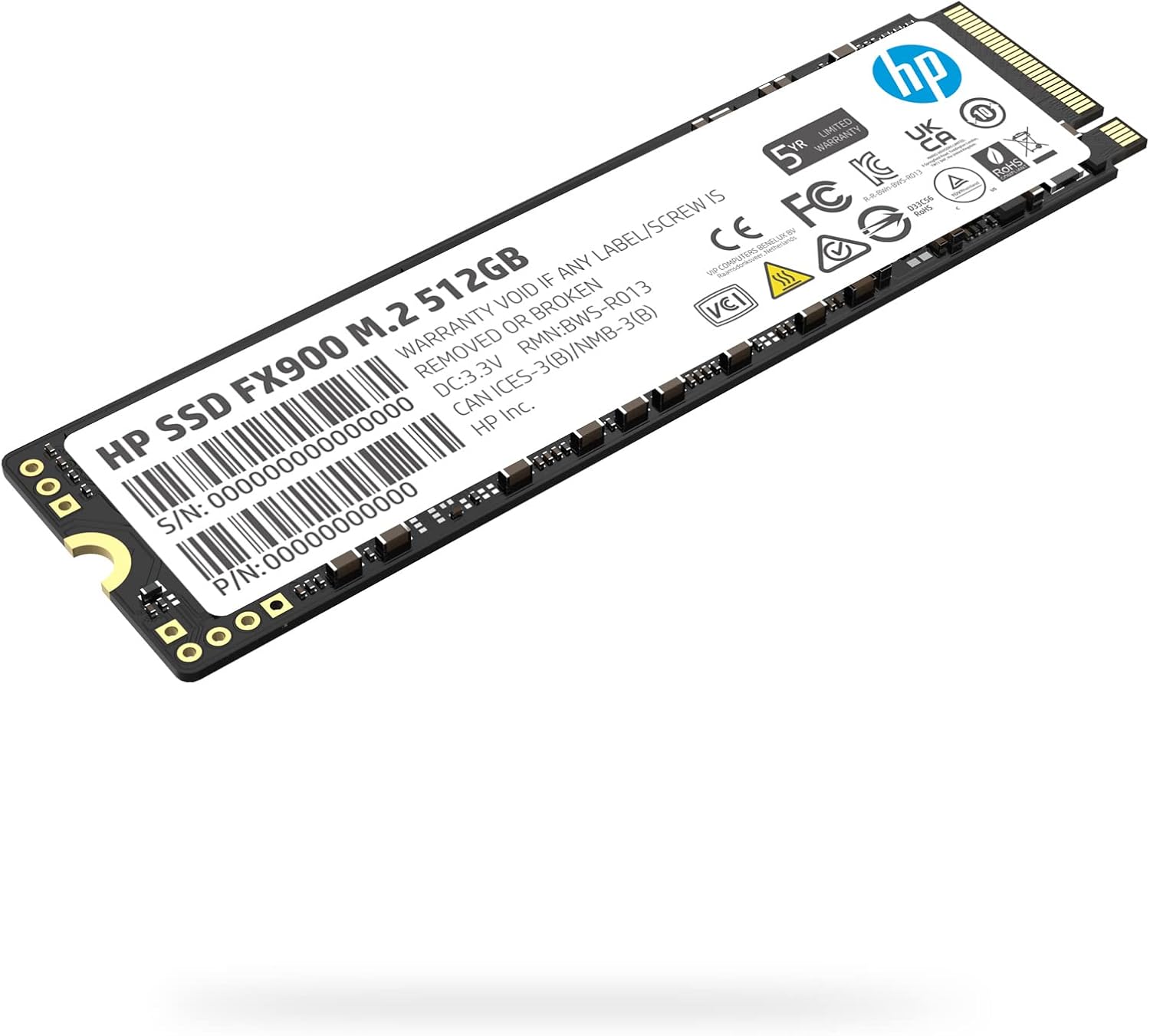 HP FX900 512GB NVMe Gen4 Gaming PC SSD – PCIe 4.0, 16 Gb/s, M.2 2280, 3D TLC NAND Internal Solid State Hard Drive Up to 4900 MB/s – 57S52AA#ABB