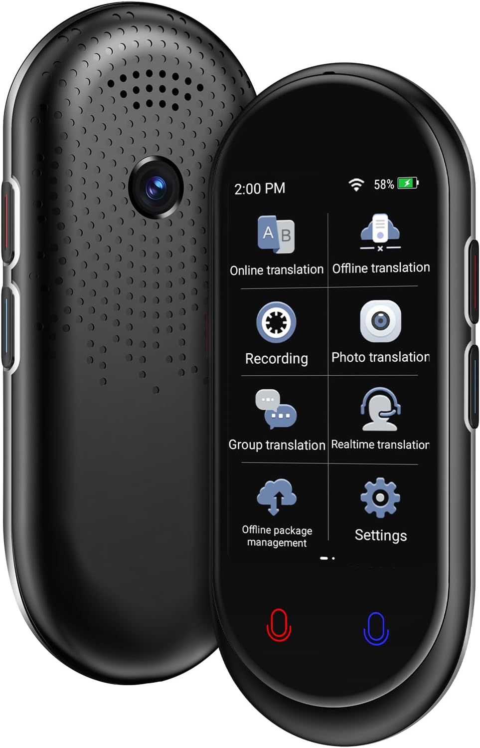 Language Translator Device, ChatGPT Ai Translator, 2 Way Real-Time Voice Translation, Support 138 Languages, Offline&Recording&Photo Translation