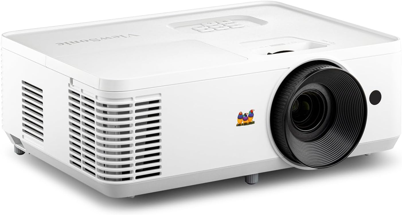 ViewSonic PA503HD 4000 Lumens High Brightness Projector with 1.1x Optical Zoom, USB, and HDMI inputs for Home and Office