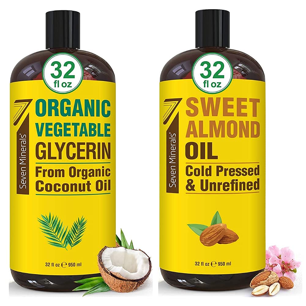 Seven Minerals Organic Vegetable Glycerin & Pure Sweet Almond Oil