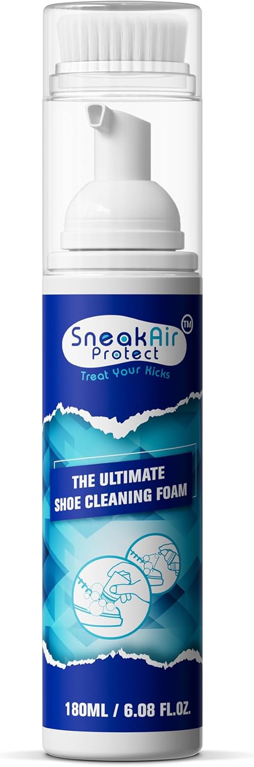 Sneaker Cleaner Foam – Shoe Cleaner, Instant Cleaning Kit with Built-In Brush for White Tennis Shoes