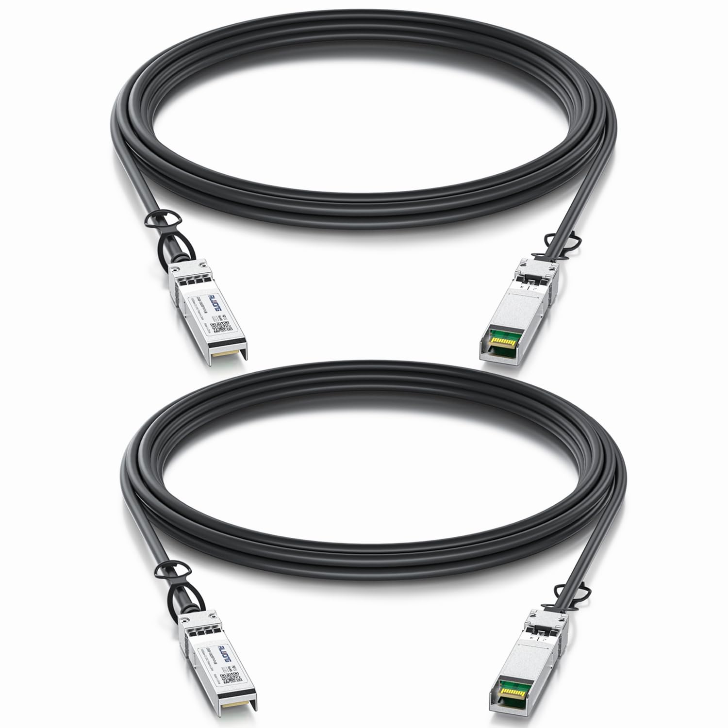 2-Pack 0.5m/1.64ft 10G Direct Attach Copper Cable, SFP+ Passive Twinax DAC Cable for Cisco SFP-H10GB-CU50CM, Ubiquiti, Arista, D-Link, Intel, Meraki, Mikrotik, Netgear etc.