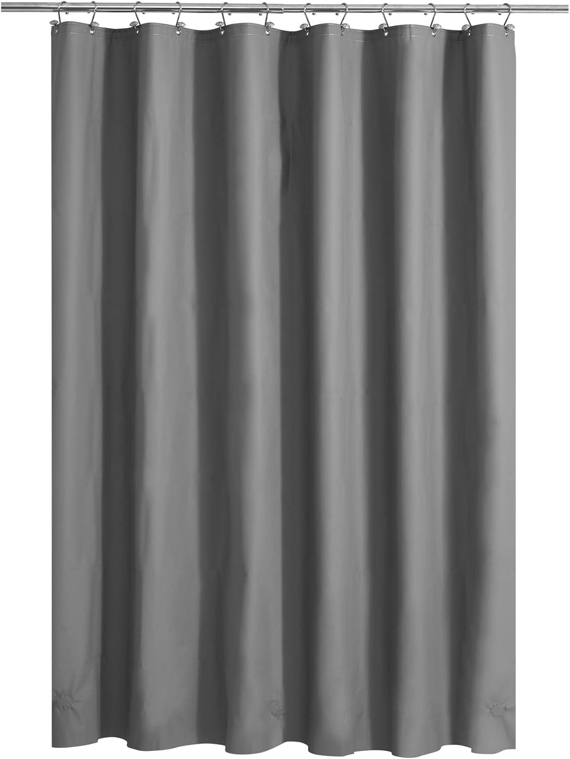 Gray Shower Curtain Liner – Premium PEVA Shower Liner for Bathroom, BPA & PVC Free, No Chemical Smell, Lightweight Standard Size Shower Curtain with 3 Magnets, Metal Grommets – Dark Gray