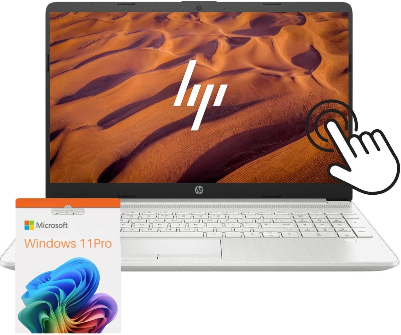 HP Newest Flagship Touchscreen Win 11 Pro Laptop | 64GB RAM | 1TB SSD Onboard & No SSD External | 15.6″ Display | Intel Core i5 | Type-C | Office 365 Trial